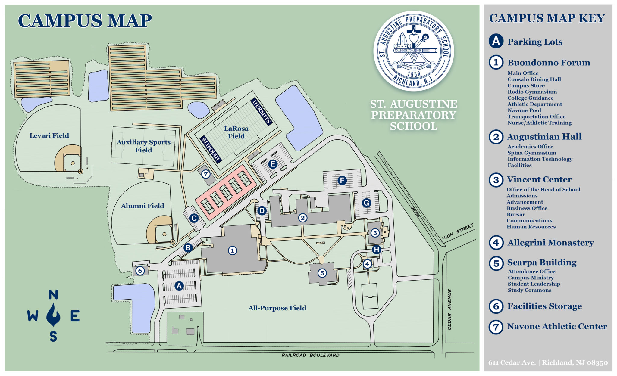 St. Augustine Prep Campus Map