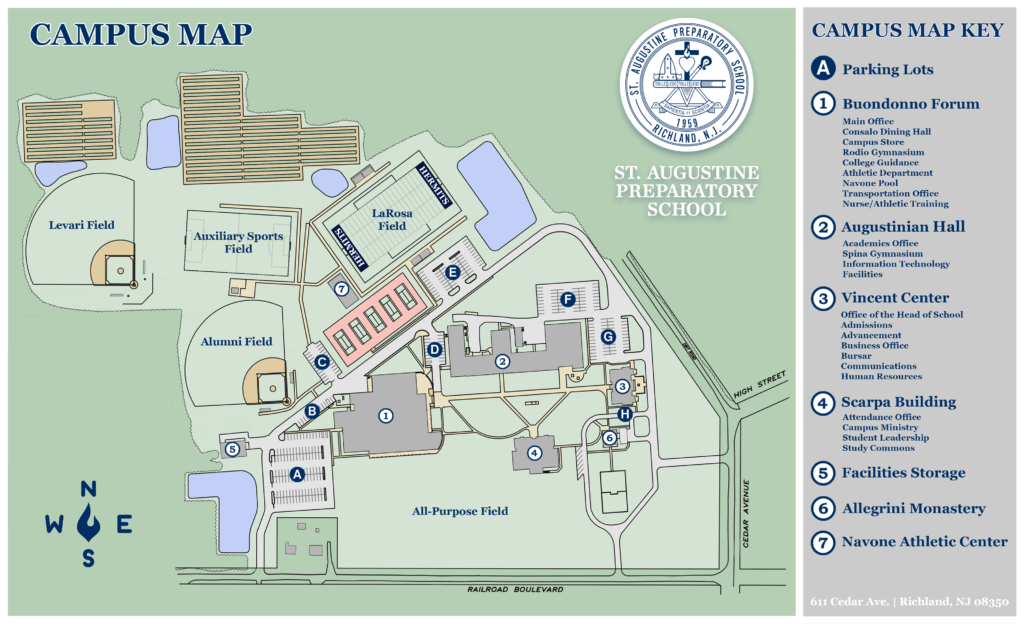 Campus Map - St. Augustine Prep | An Independent All-Boys Catholic ...