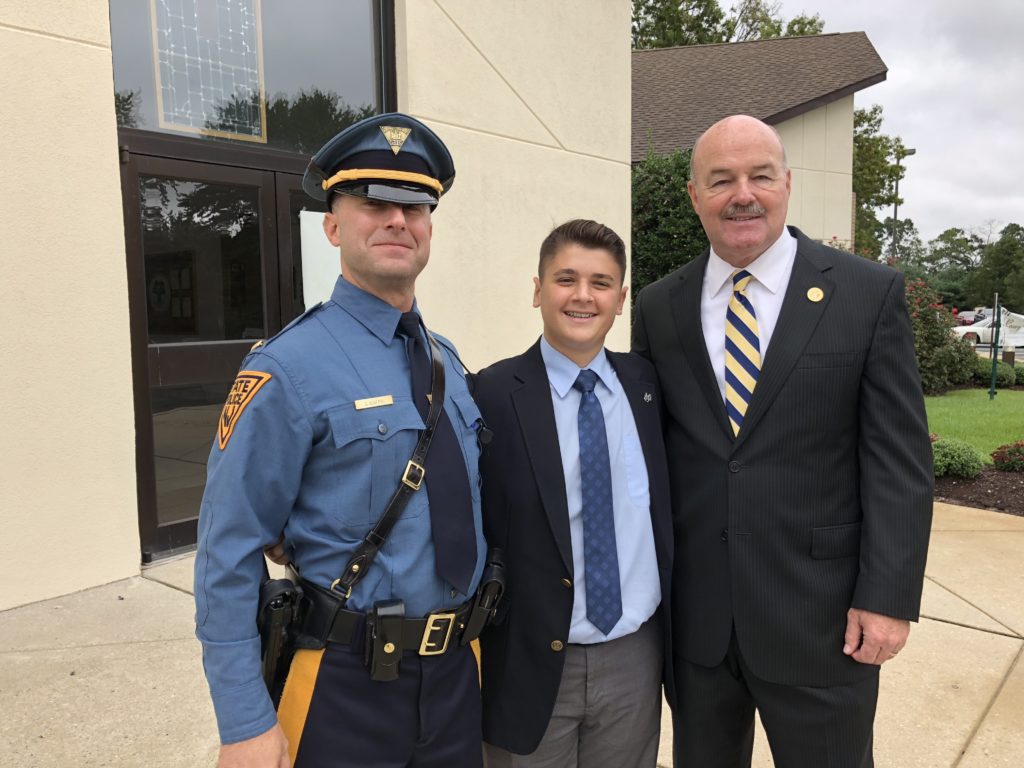 Prep Faculty Member joins his son and NJ Senator Fred Madden at Blue Mass