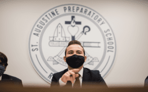 Tyler Ward leads Prep News Meeting